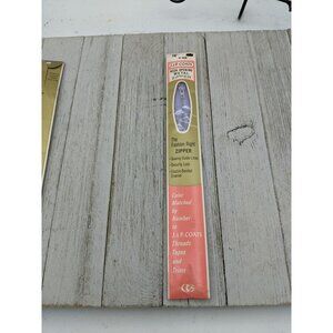 Vintage J&P Coats Neck Opening Metal Zipper 16" Lilac 91